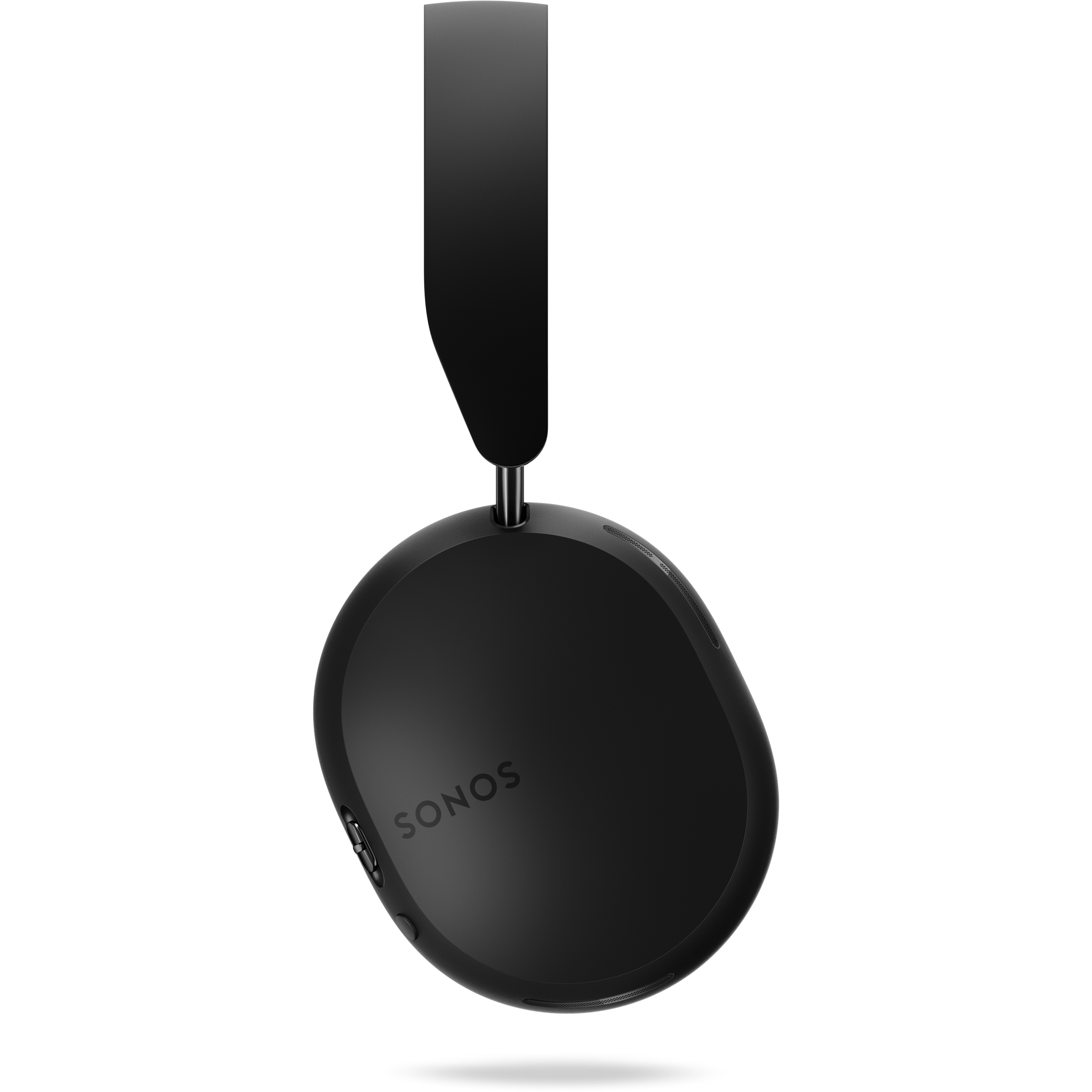 Para słuchawek Sonos Ace w kolorze czarnym przedstawionych z prawego profilu