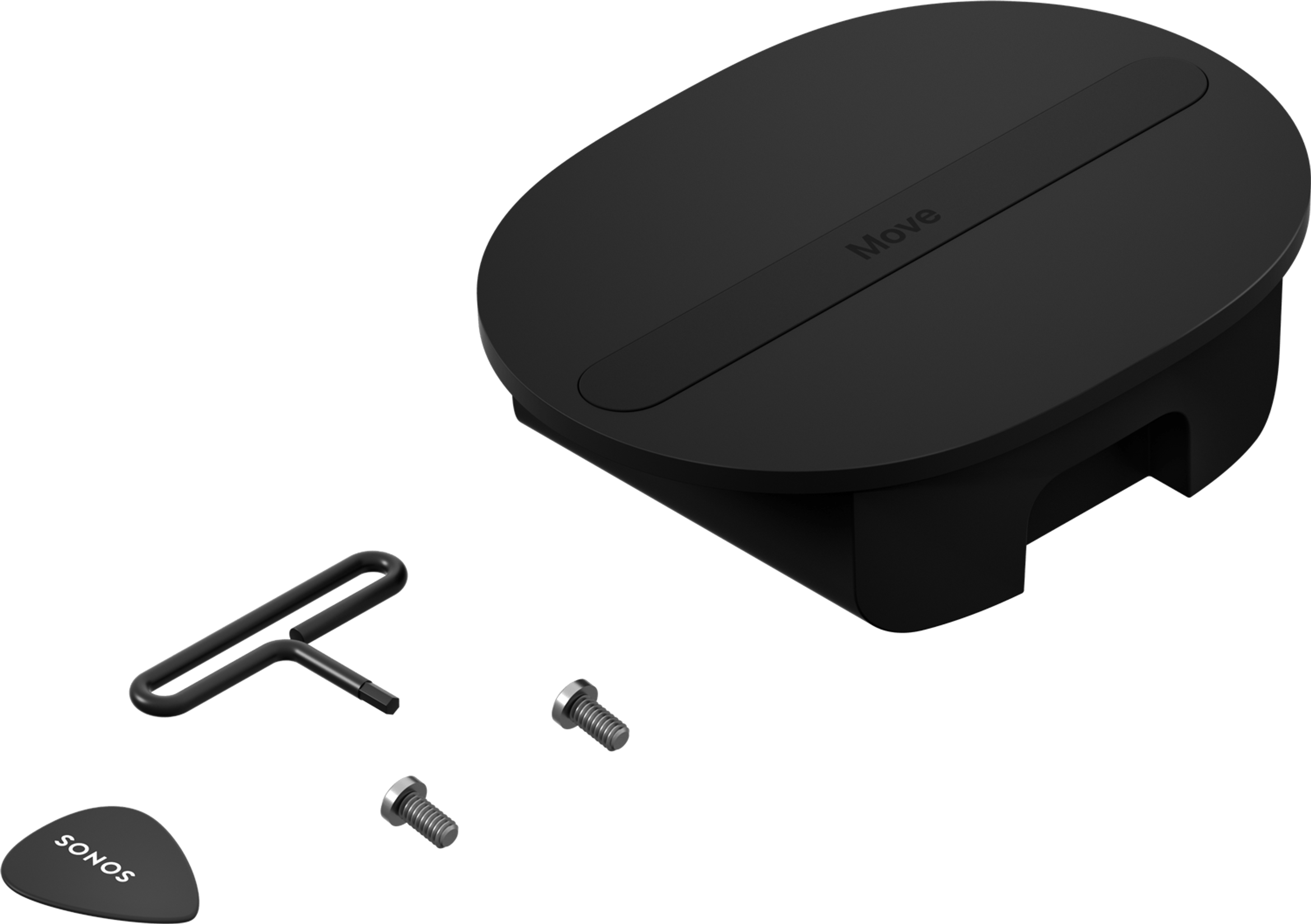 Image du kit de remplacement de batterie pour le Sonos Move 2 en noir avec clé Allen et vis de fixation incluses