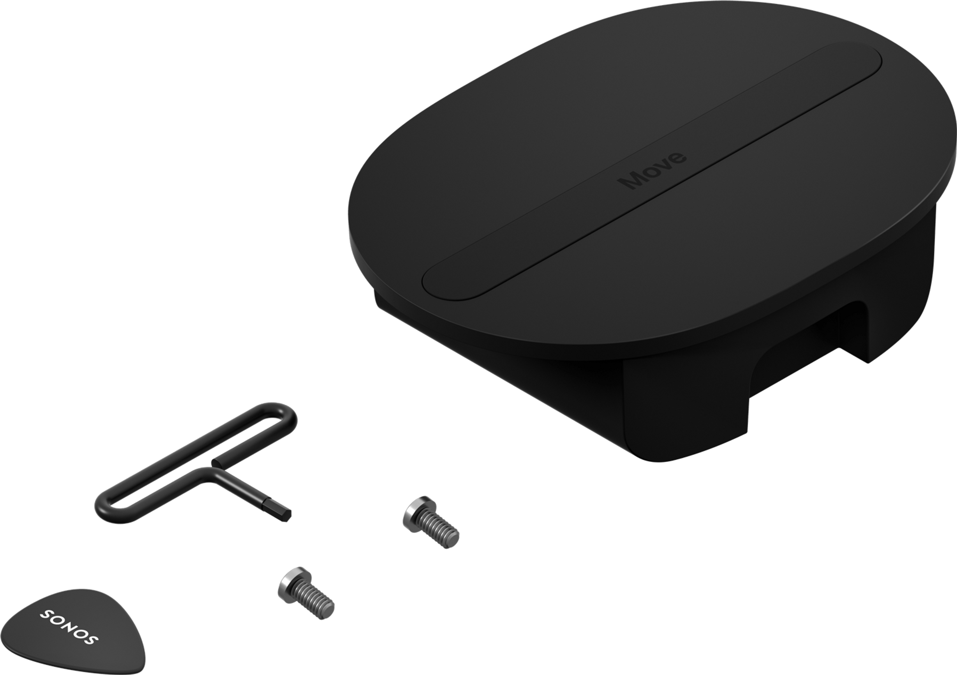 Image du kit de remplacement de batterie pour le Sonos Move 2 en noir avec clé Allen et vis de fixation incluses