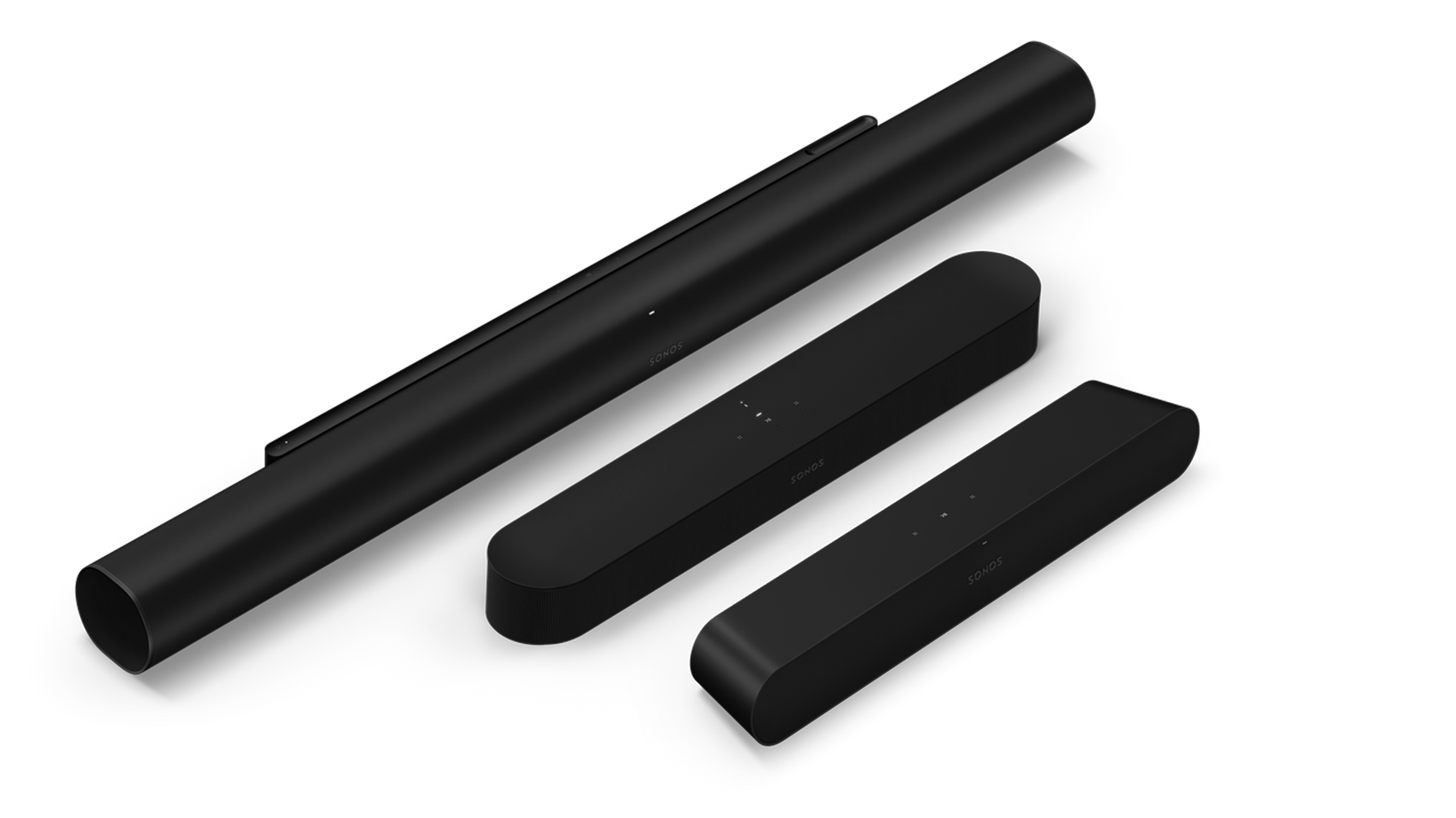 Sonos Arc Ultra, Sonos Beam og Sonos Ray i sort