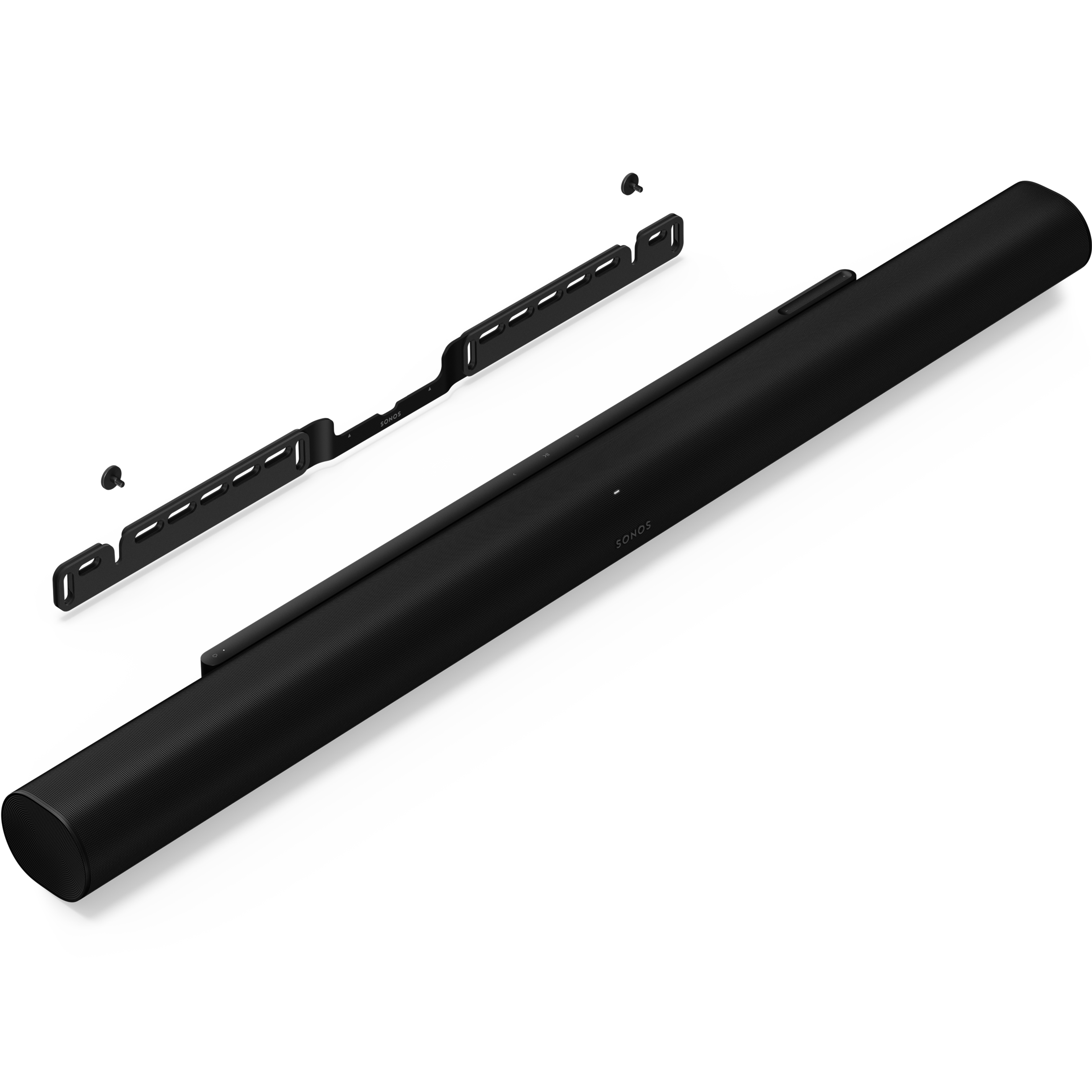Set de una Arc Ultra en negro con un soporte de pared de diseño exclusivo