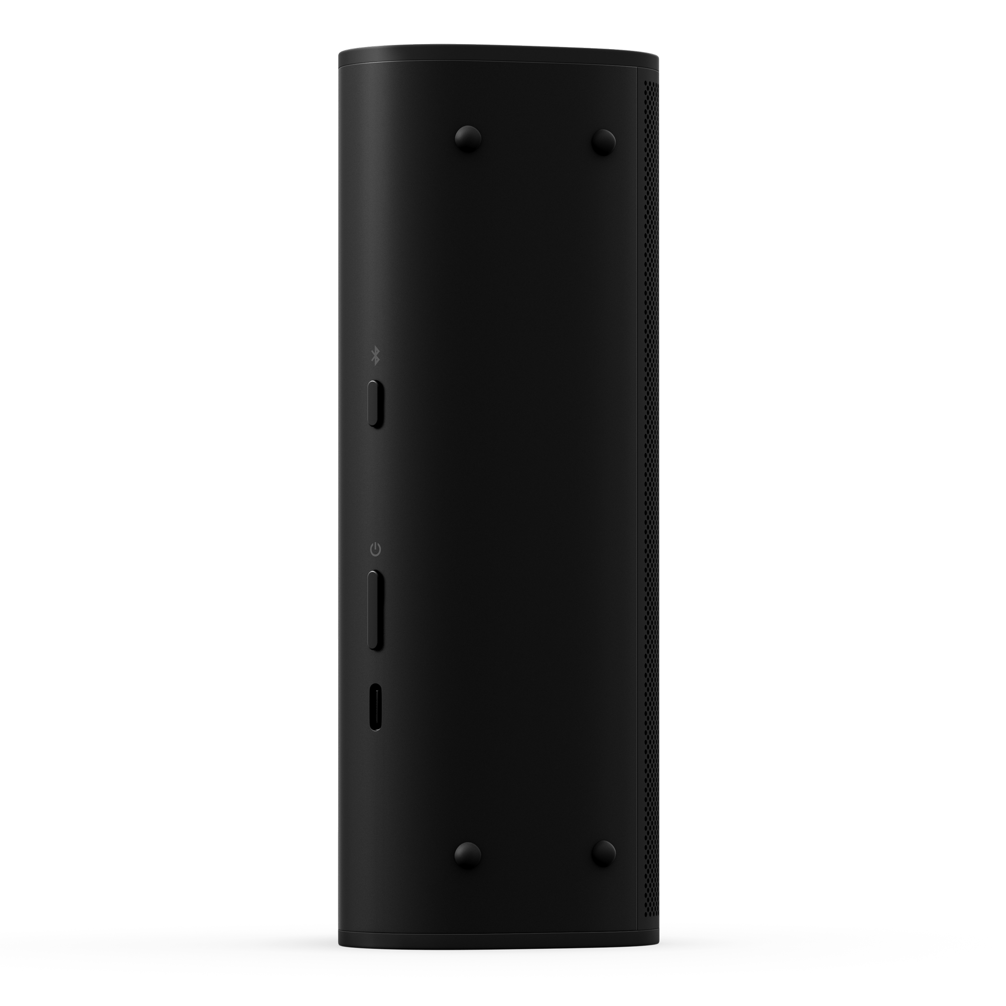 Hintere Schrägansicht des Sonos Roam 2 in Schwarz
