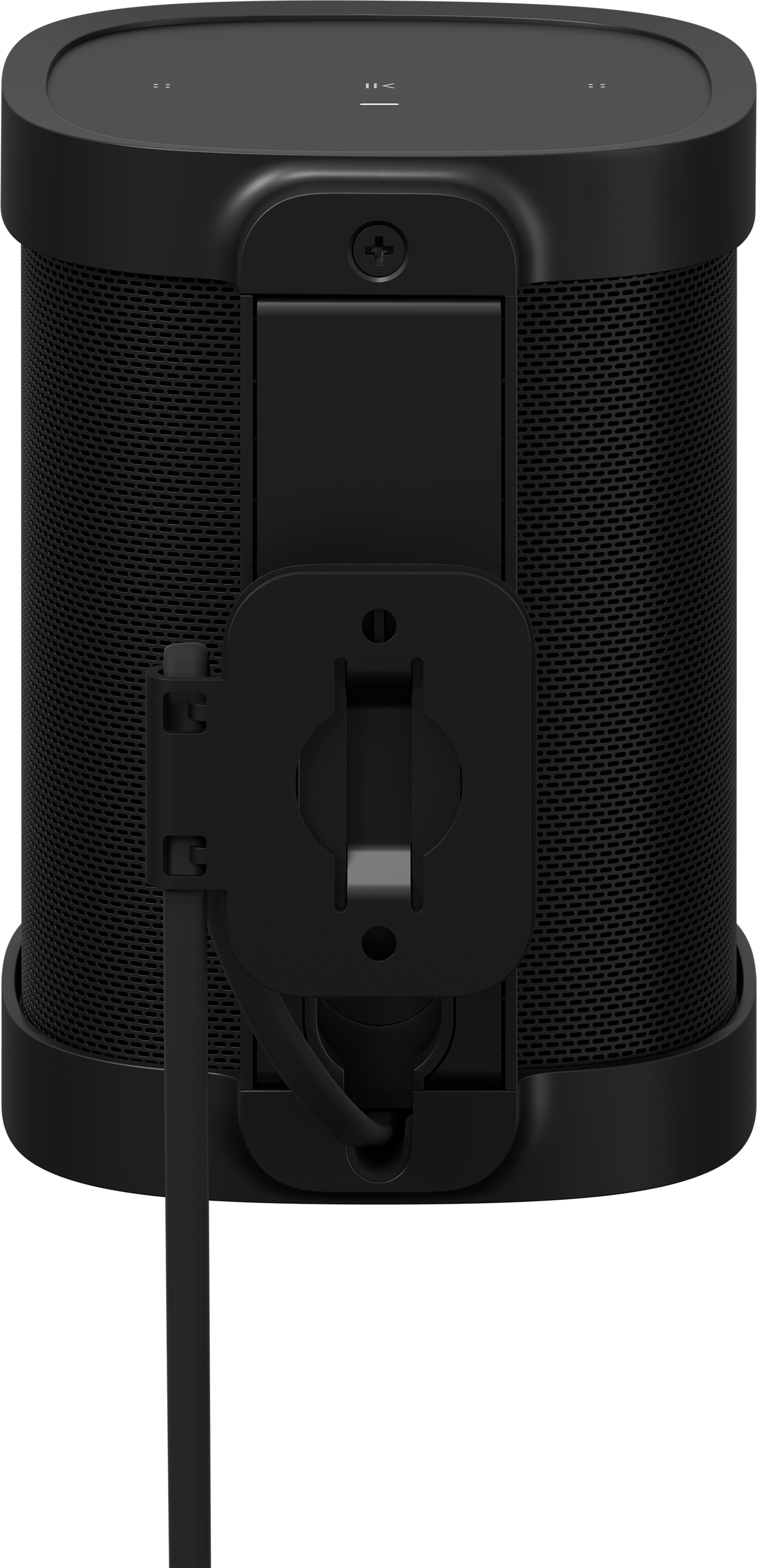 Fixation murale pour Sonos One avec Sonos One noir - face arrière du