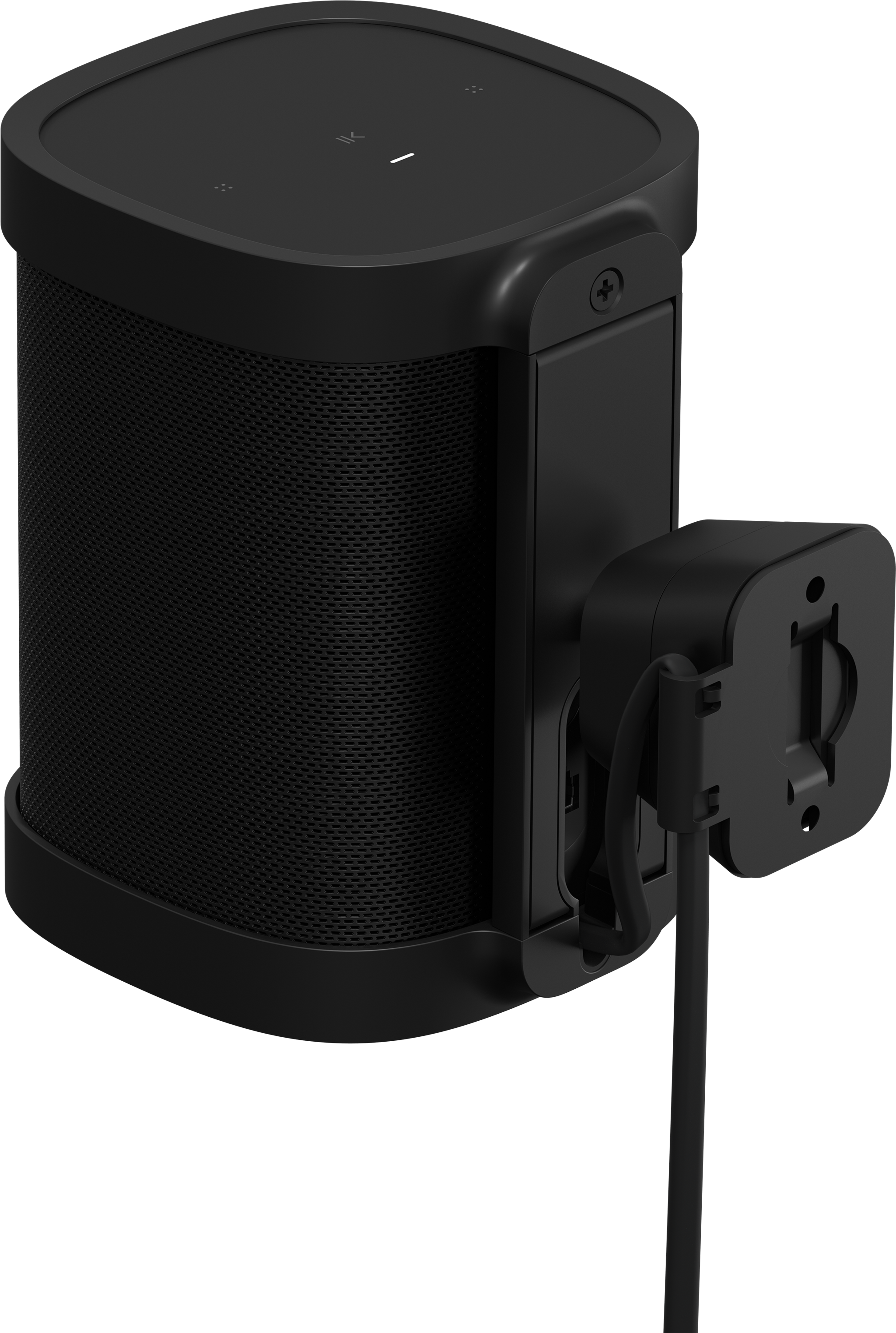 Fixation murale pour Sonos One avec Sonos One noir - profil