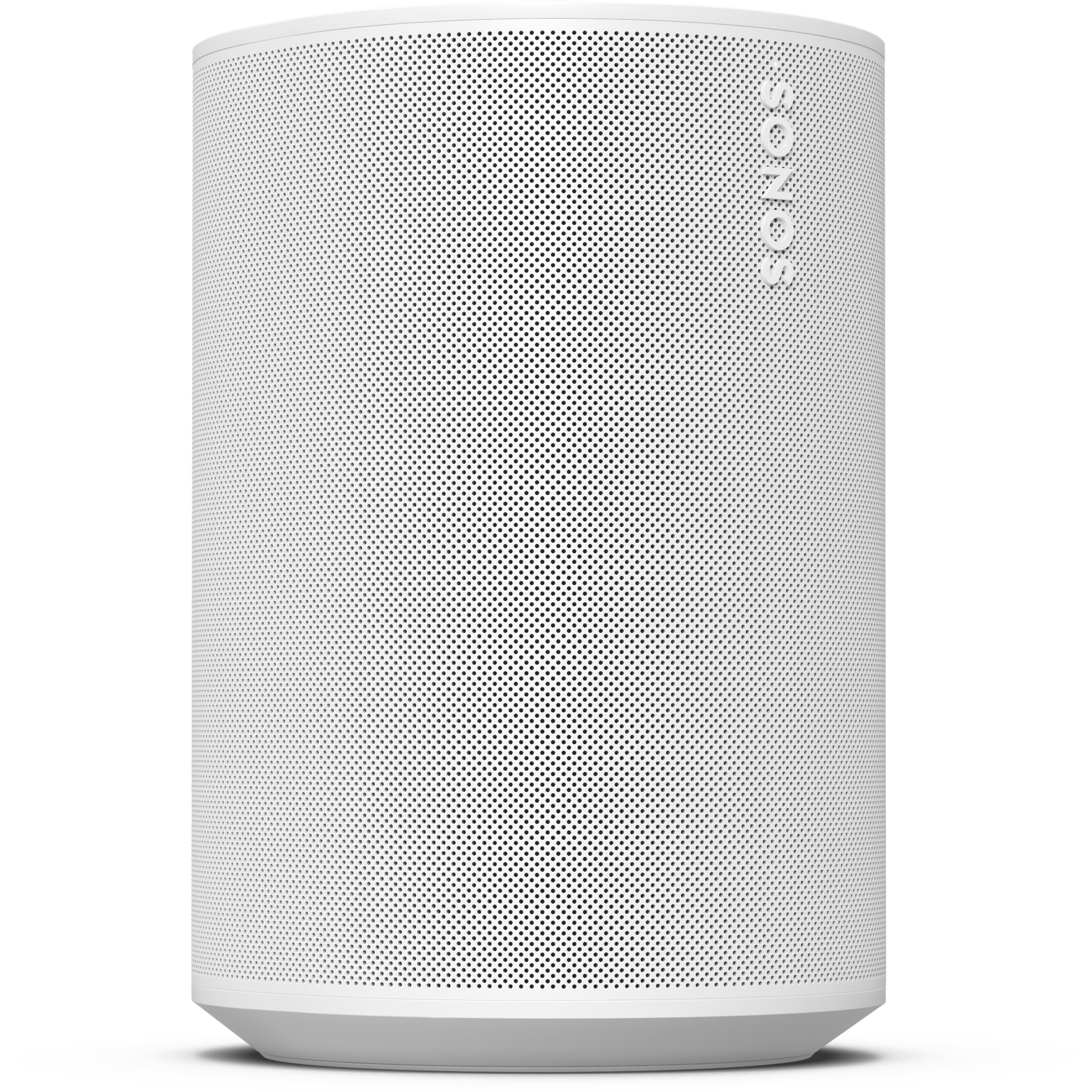 Side angle view of a white Sonos Era 100 SL