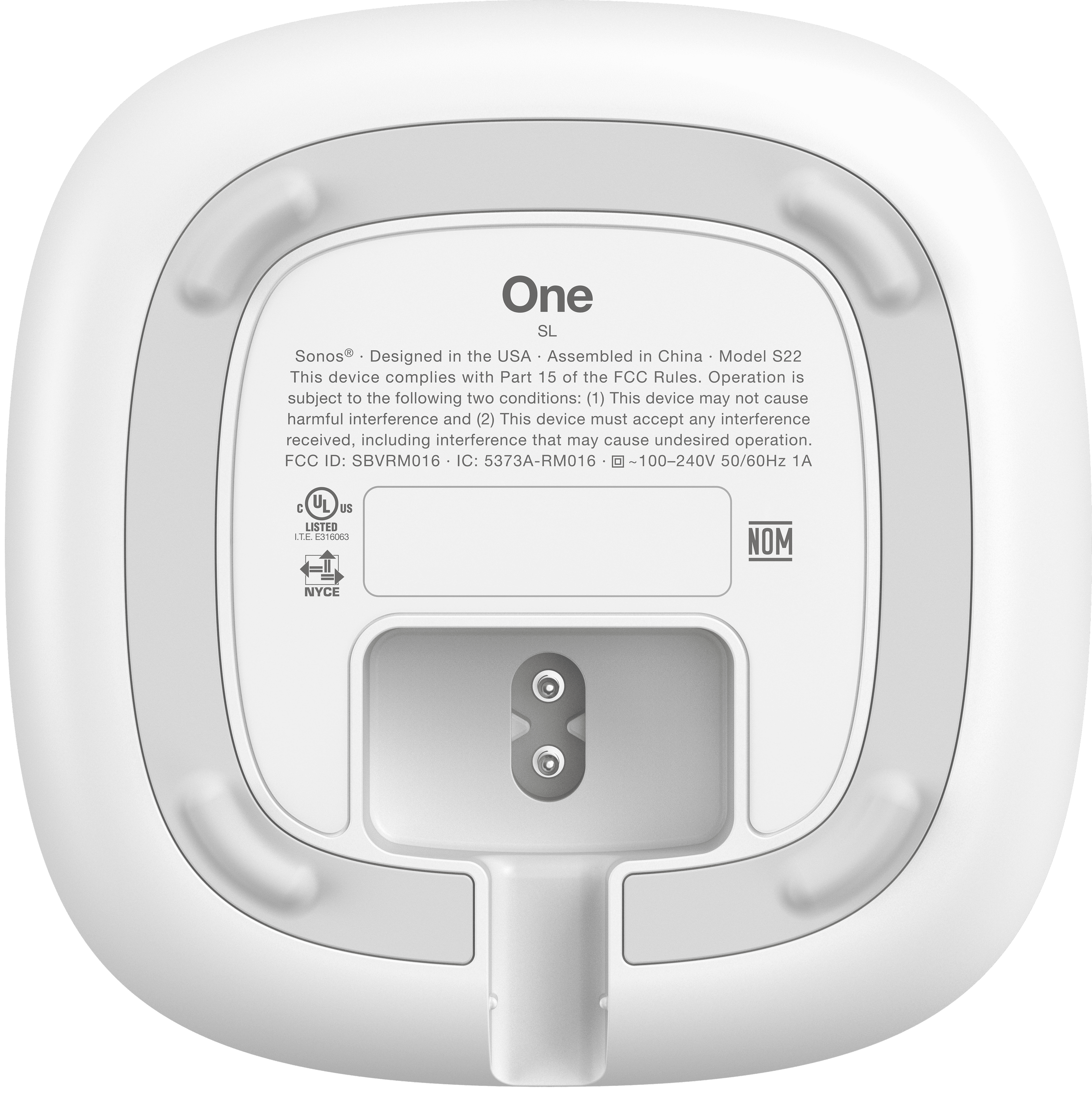 One SL Unterseite White