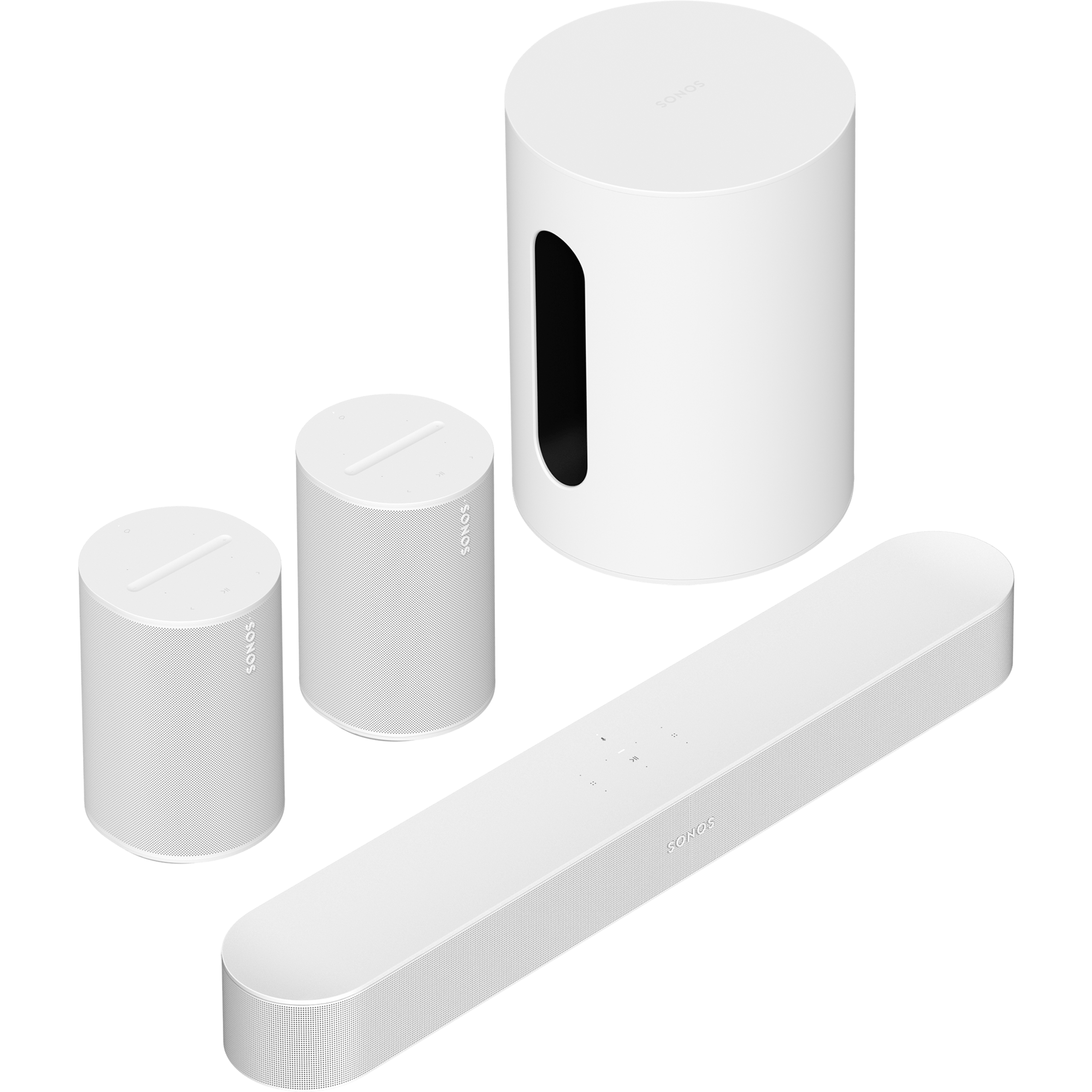 White Beam, Sub Mini, and pair of Era 100s