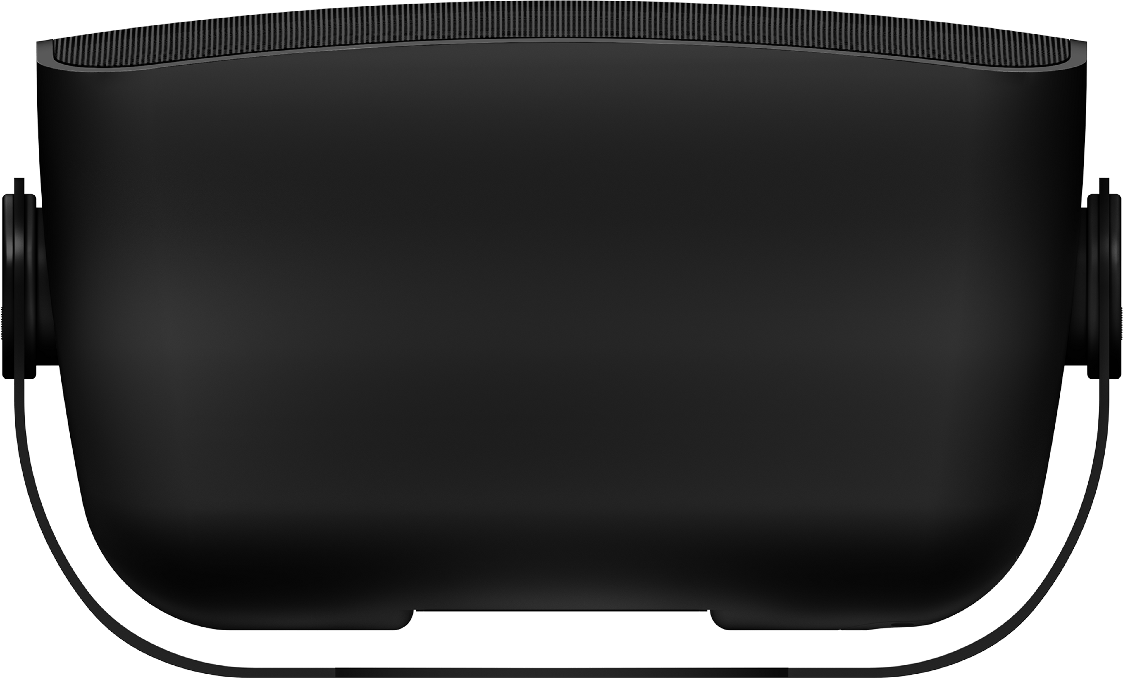 Top view of the black outdoor speaker