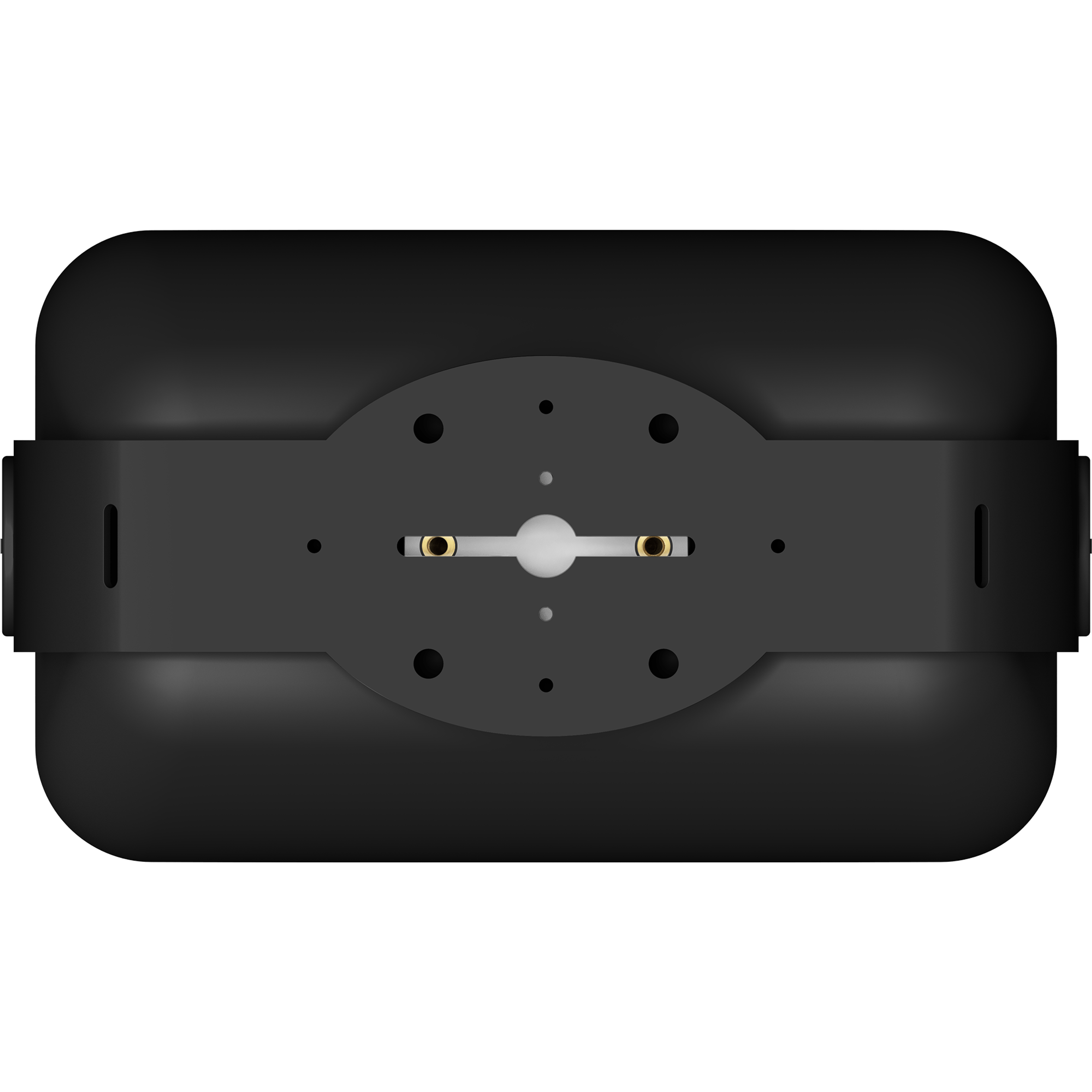 Rückansicht eines Outdoor Speakers in Schwarz