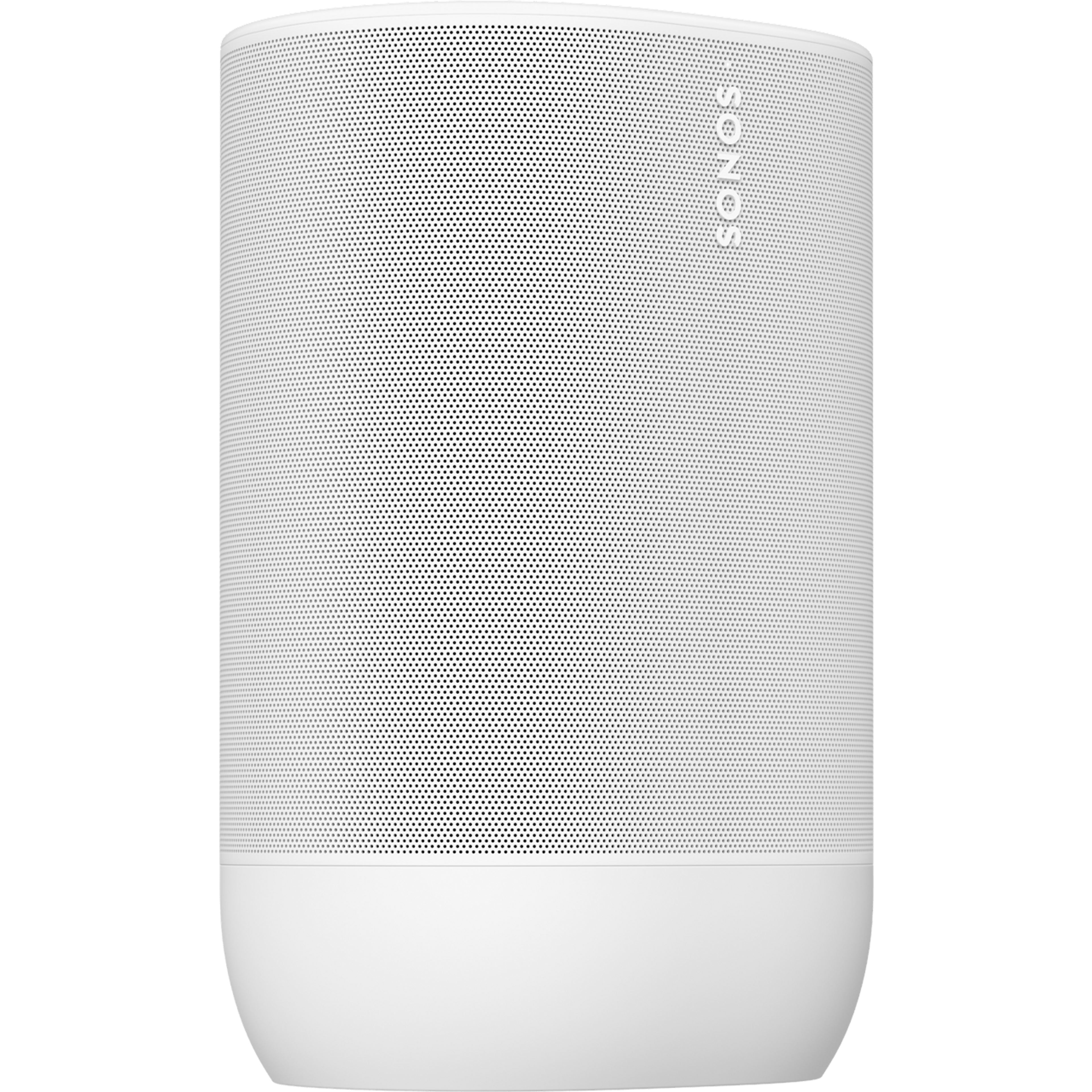 Vorderansicht eines leicht schräg positionierten Sonos Move 2 in Weiß