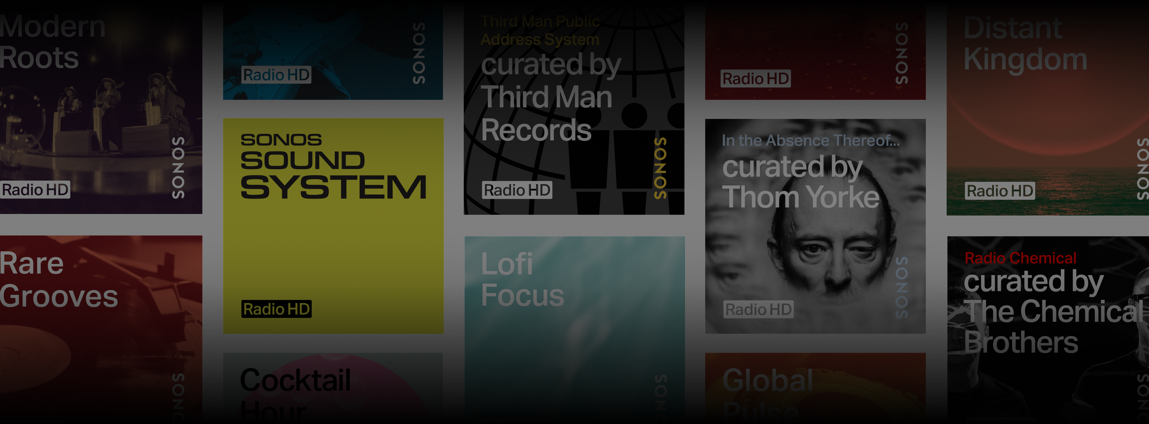 Radio station cover collage