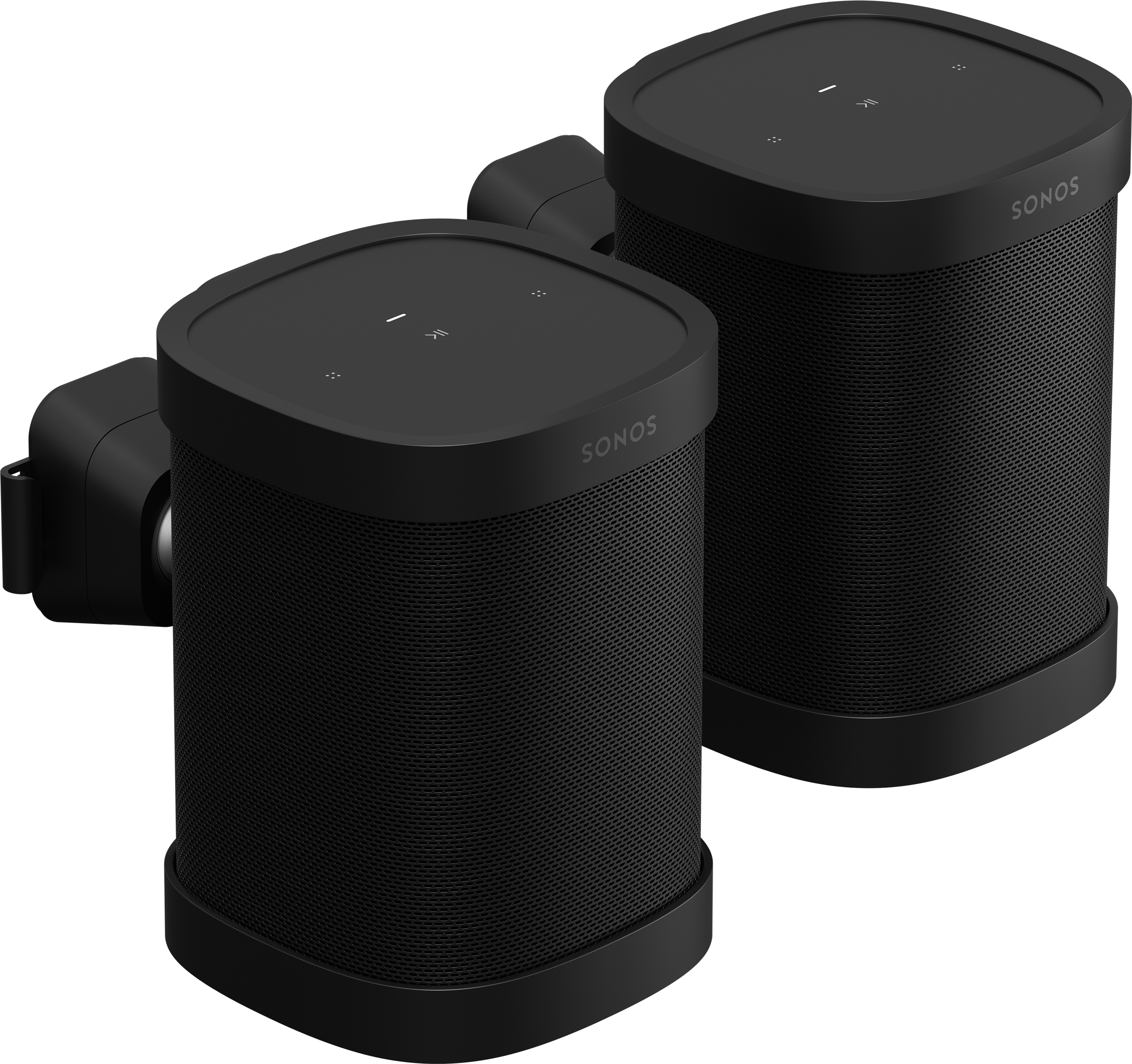 Coppia di supporti a parete neri per Sonos One
