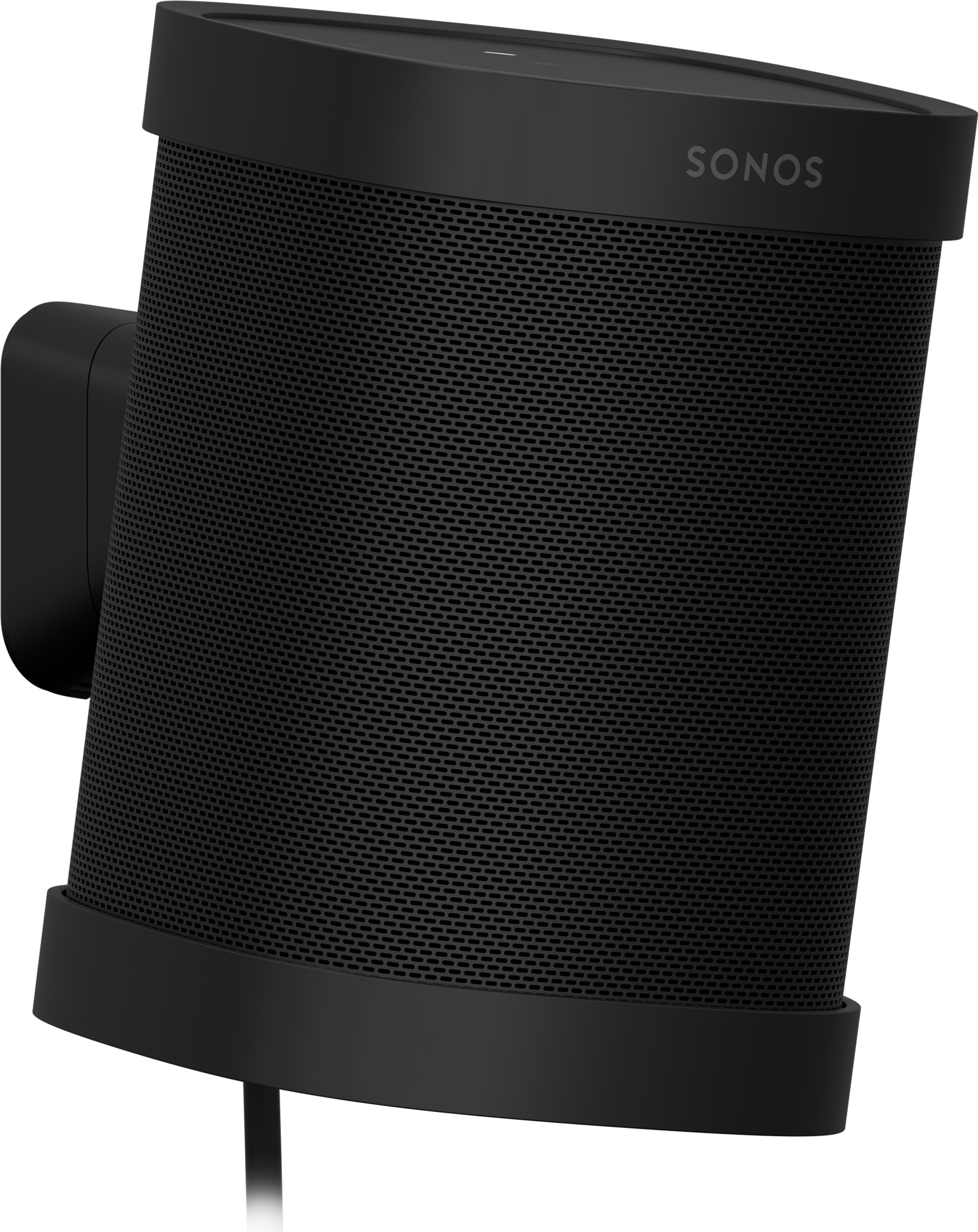 Fixation murale du Sonos One avec Sonos One noir - profil