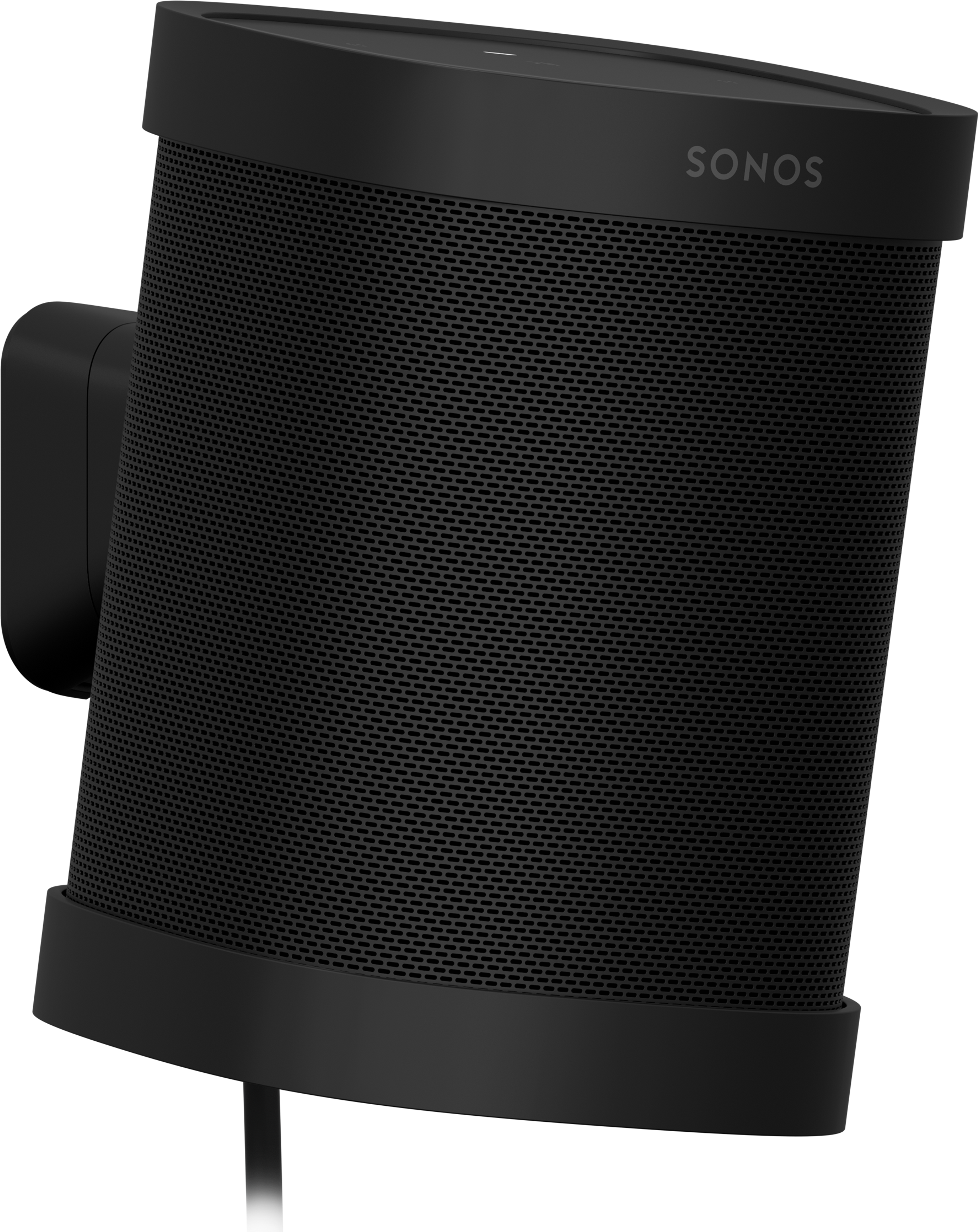 Fixation murale du Sonos One avec Sonos One noir - profil