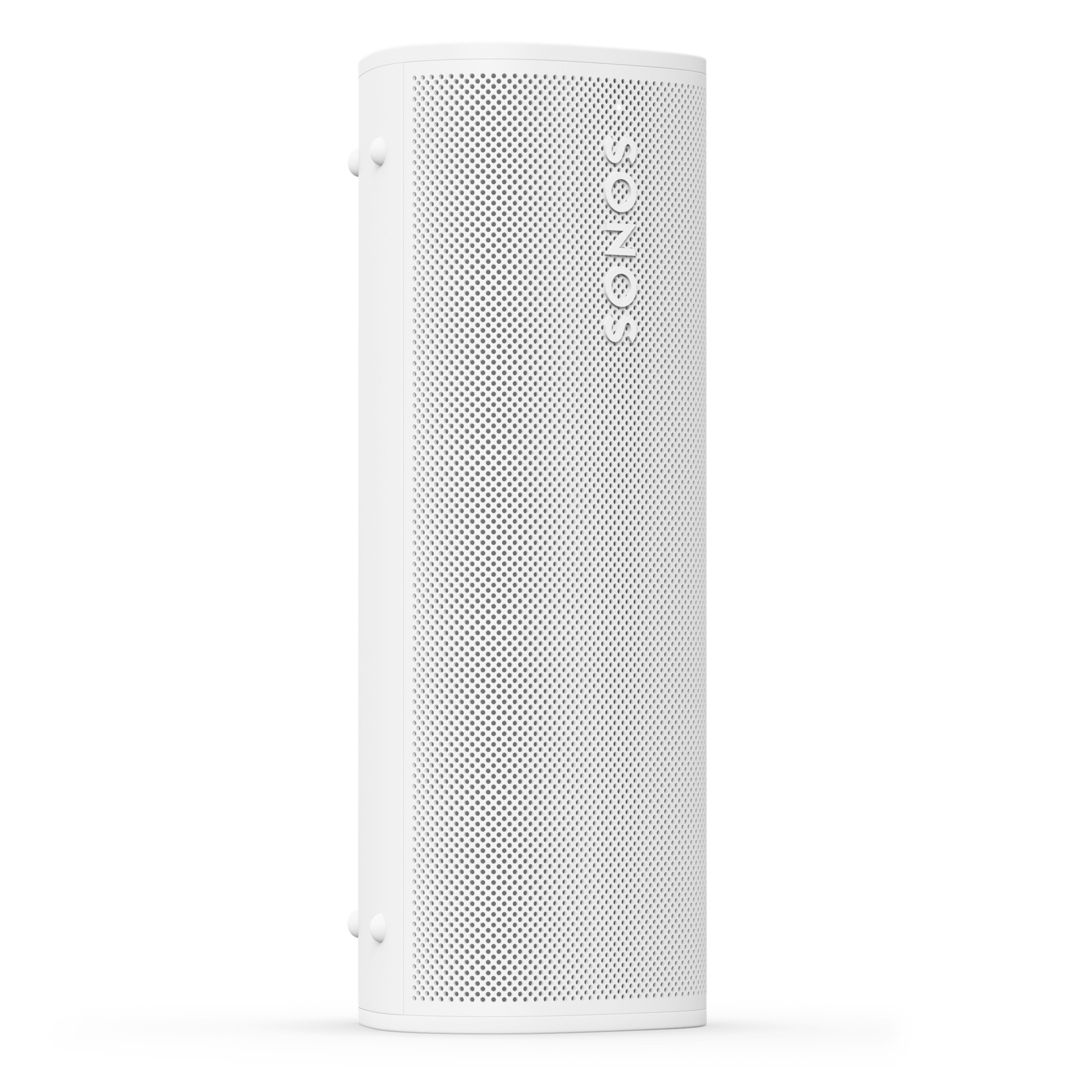 Vordere Schrägansicht des Sonos Roam 2 in Weiß