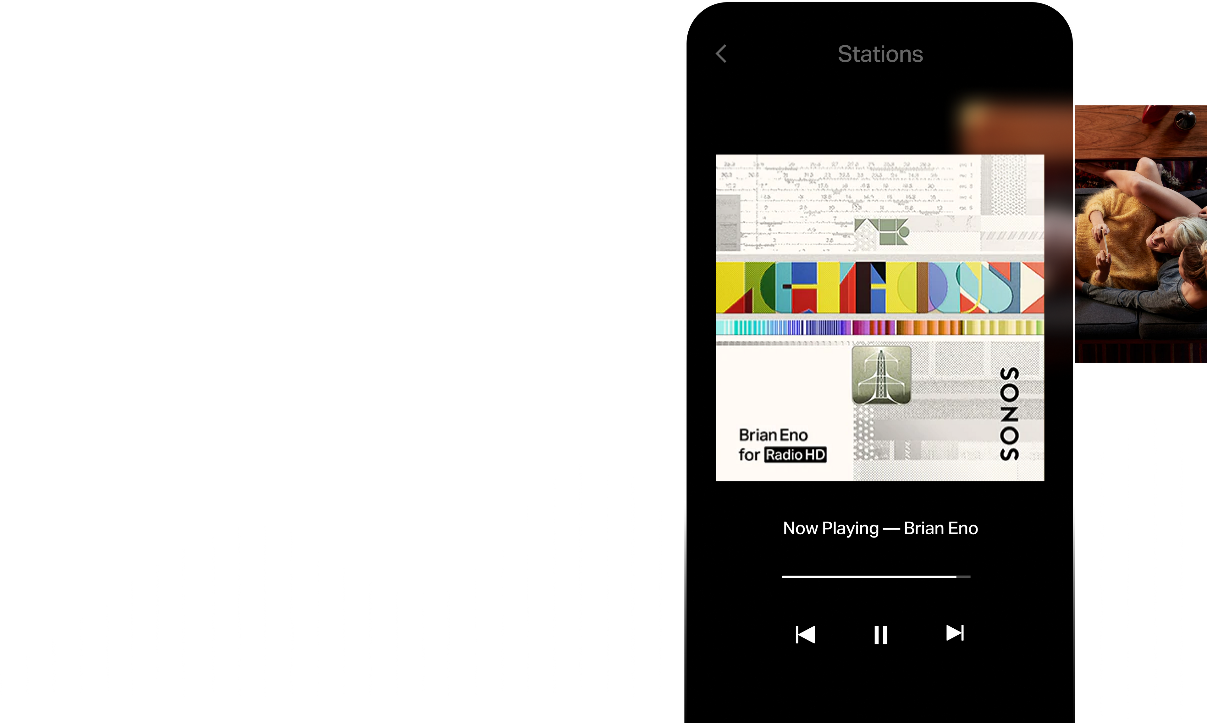 Brian Eno radio station phone collage
