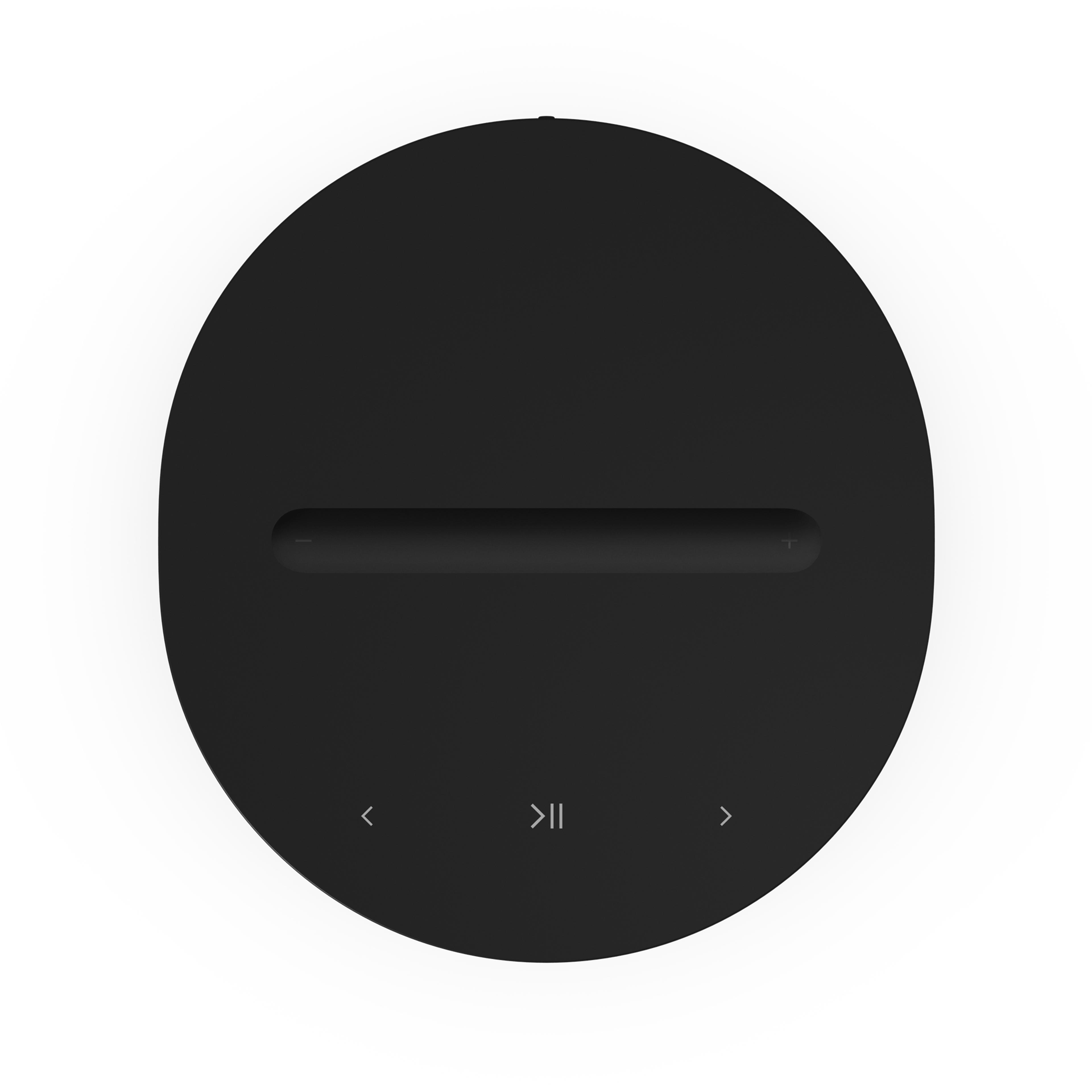Vue du dessus et des commandes tactiles d'un Sonos Era 100 SL noir