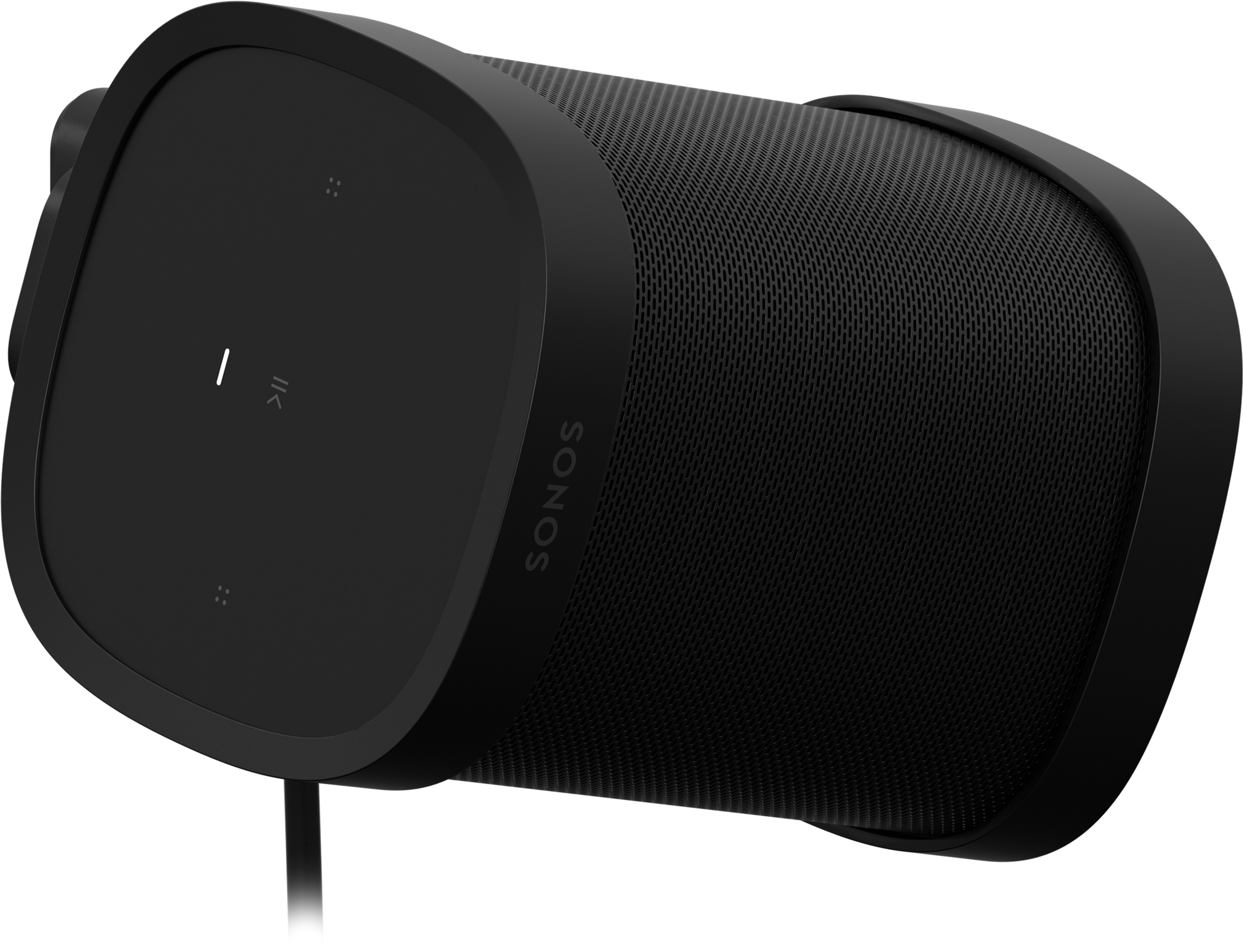 Fixation murale du Sonos One avec Sonos One noir - horizontal